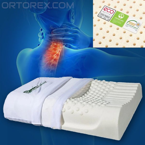 Orthopädisches Kissen gegen Rückenschmerzen, aus 100%-em