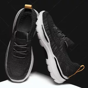 Herren-Turnschuhe Mit Breiter Passform - Schwarz