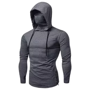 Sweatshirt, Herren Kapuzenpulli, Turnhallen-Kapuzenpulli, Herren Sweatshirt, Sportkapuzenpulli, Kapuzenpulli mit Maske