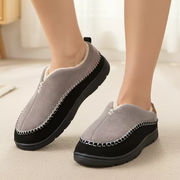 fuzzy slippers, fur slippers, memory foam slippers, thick sole slippers, closed toe slippers, fluffy slippers