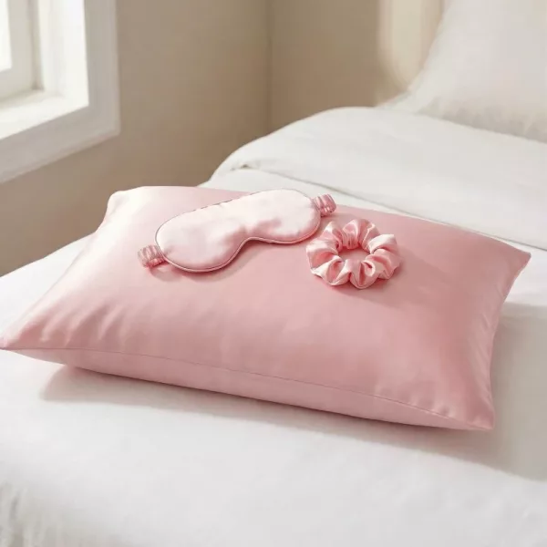 silk pillowcase and eye mask